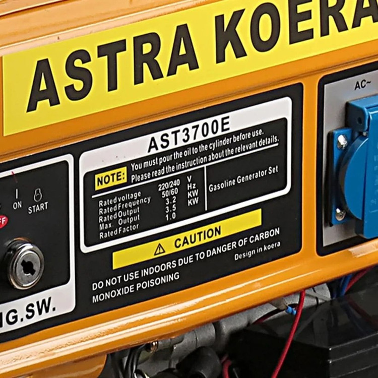 موتور برق آسترا مدل AST3700E ظرفیت ۳.۵ کیلو وات استارتی