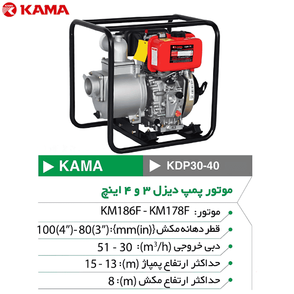 موتور پمپ کاما 4 اینچ هندلی مدل KDP40